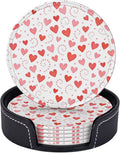 Romantic Colored Pink Heart Coasters by KiuLoam