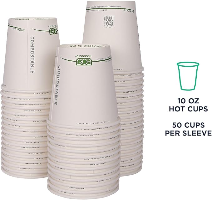 ECO PRODUCTS GreenStripe Disposable Paper Hot Cups, 10 oz - Image 5