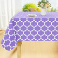Smiry Rectangle Table Cloth, Waterproof Vinyl Tablecloth with Flannel Backing for Rectangle Tables, Wipeable Spillproof Plastic Tablecloths for Dining, Camping and Indoor (60"x102", Lavender)