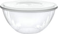 Disposable 96 Ounce Round Crystal Clear Plastic Pack of 4 Sets by PLASTICPRO