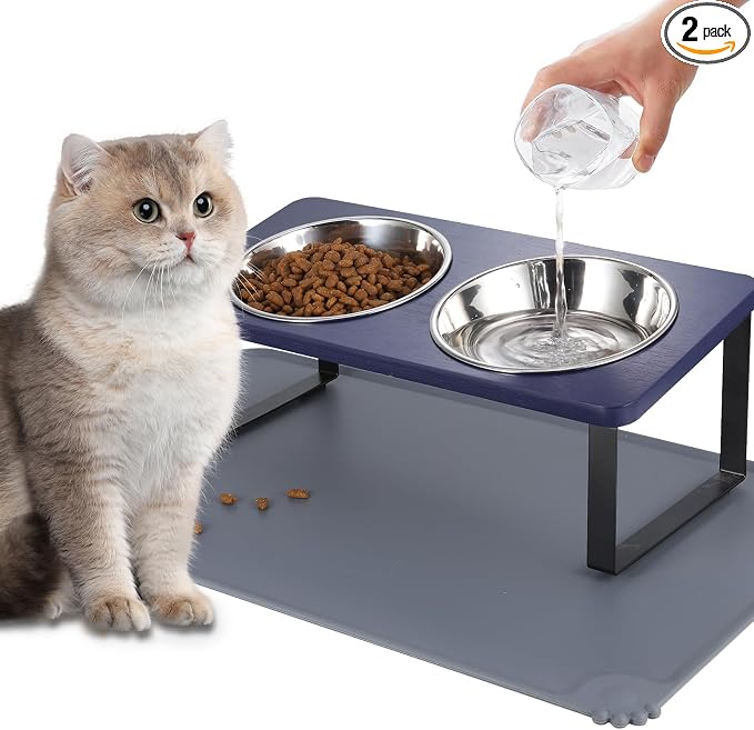 Summark Upgraded Elevated Cat Bowls by Summark