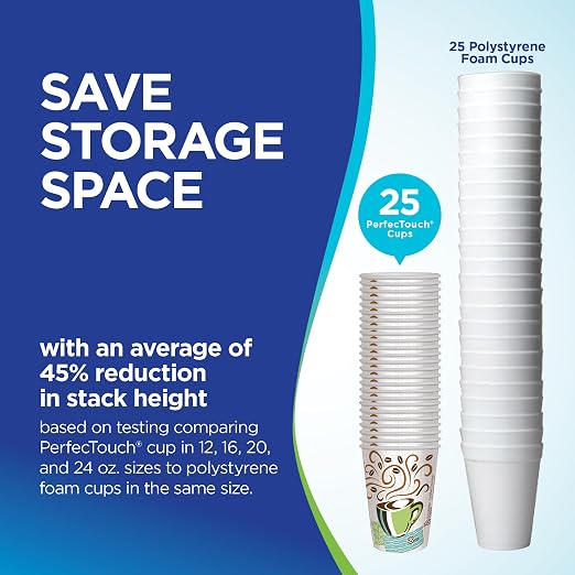 Georgia-Pacific Dixie PerfecTouch 16 oz Paper Coffee Cups By GP PRO, Coffee - Image 7
