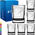 Personalized Shot Glasses Set of 6 Initial and Name 2oz Black Bottom Etched Square Shot Glass Engraved with Custom Text Birthday Gift for Men and Women