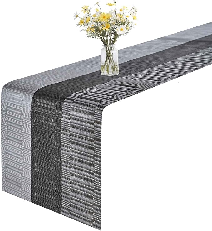 GIVERARE Table Runner, 12x107in Heat-Resistant Woven Vinyl Long Tabletop by GIVERARE