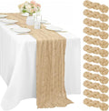 Sand 12 Pieces 35 x 120 Inches Long Cheesecloth Table Runner Gauze Fabric 10Ft by Sunnyline