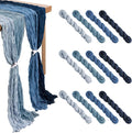 12 Pcs Gradient Blue Cheesecloth Gauze Table Runners | Boho Wedding Decor by Remagr