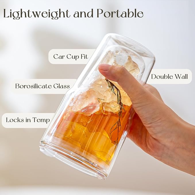 KEMORELA 16oz Clear Glass tumbler - Image 5