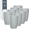 Wrova Wheat Straw Cups 8 PCS Good Alternative to Plastic Reusable Cups 12 oz by WROVA