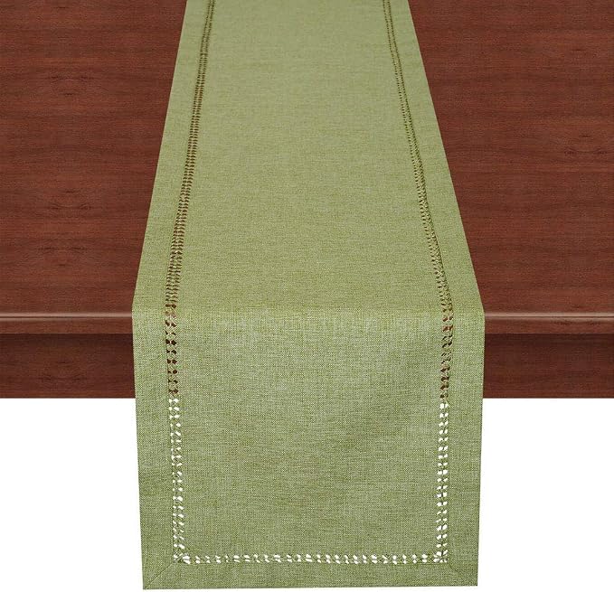 Grelucgo Handcrafted Solid Color Dining Table Runner, Dresser Scarf, - Image 4