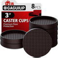 Non Slip Furniture Pads- 3"x3" Round Anti Skid Caster Cups Furniture Coasters by GAGUIUP