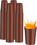 PartyPrints 100 Pack Small 10 to 12 oz Maroon Reusable Blank Plastic Cups by PartyPrints