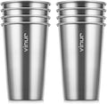 VINUR Stainless Steel Cups-16 oz Stackable Metal Drinking Glasses 8 Pcs | 16 oz by Vinur