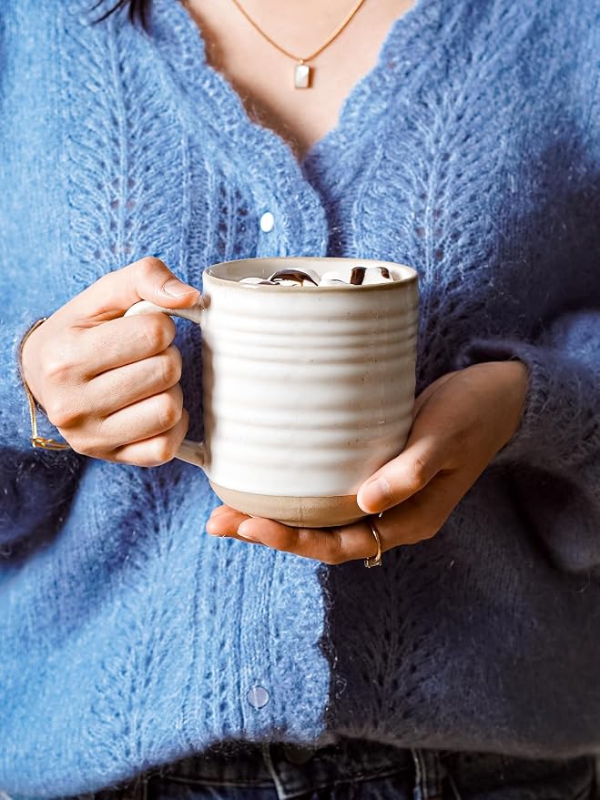 LE TAUCI Coffee Mugs 15 oz, Ceramic Coffee Cups - Image 2