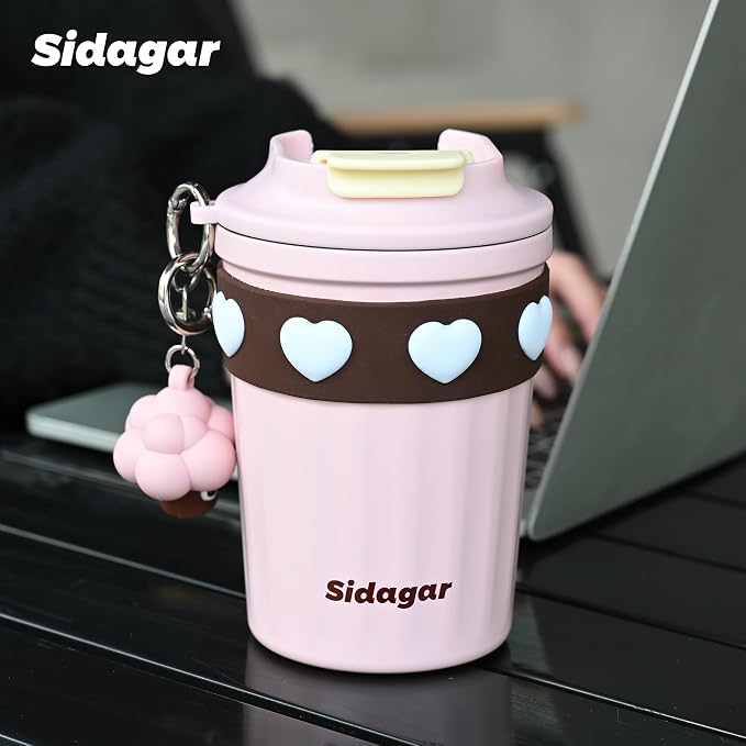 SDGA+ 12 oz Travel Coffee Mug Spill Proof Leak Proof, Stainless Steel Thermal - Image 4