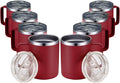 MEWAY 12oz Coffee Mug With Handle 8 Pack Bulk, Stainless Steel Insulated Travel by MEWAY