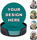 Custom Coasters Set of 6 Leather Coaster by YHPHRTA