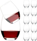 UMI UMIZILI Stemless Wine Glass Set of 12, 14OZ Wine GLass for White Red Wine, Classic Shape Wine Glass with Smooth Rim, Crystal Clear
