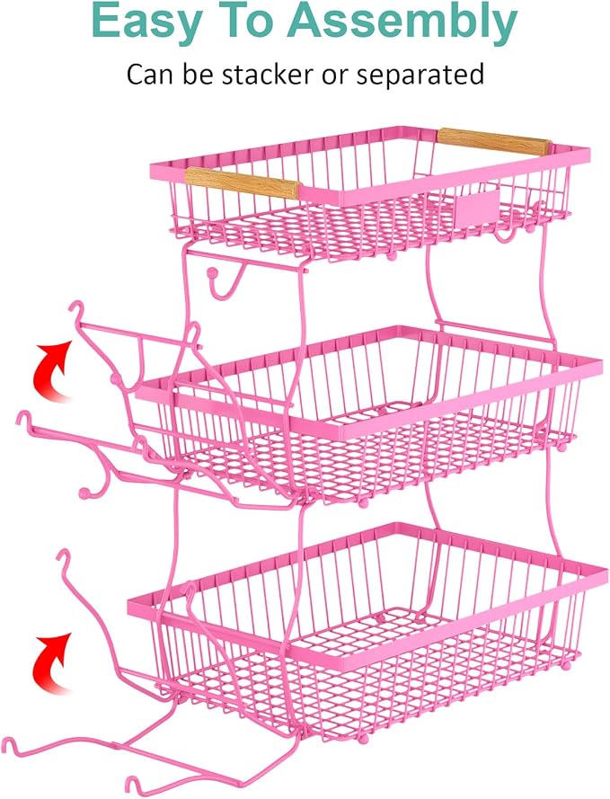 3 Tier Fruit Basket for Kitchen Counter - Image 5