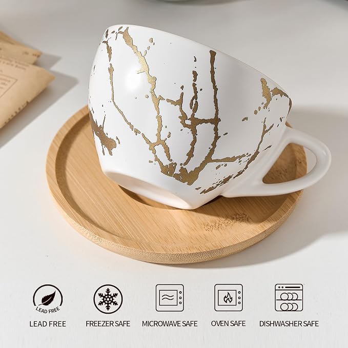 LUKA Ceramic Demitasse Espresso Cups Set - Image 4