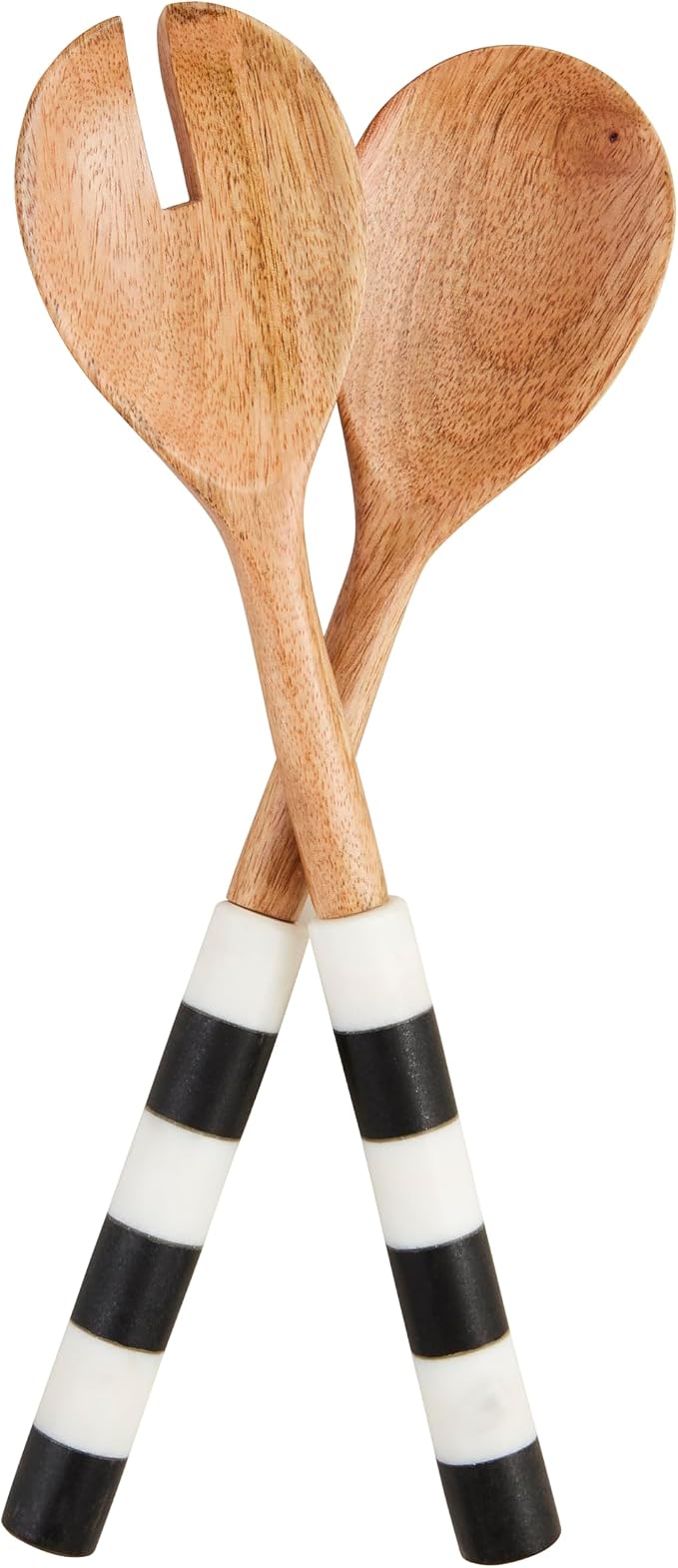Mud Pie Striped Marble Salad Servers; 12" by MudPie