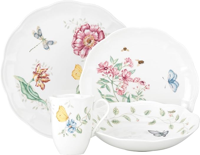 Lenox 817044 Butterfly Meadow 4-Piece Place Setting by Lenox