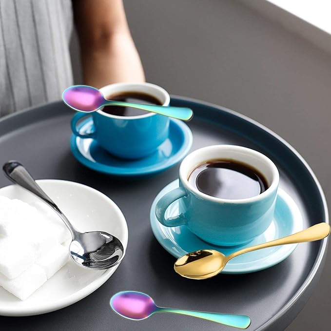Demitasse Espresso Spoons, 4 Inches Stainless Steel Coffee Spoons - Image 4
