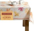 Maison d' Hermine Table Cloth Rectangle Table 100% Cotton 60 x 90 Inches Fall Tablecloth Reusable Everyday Use for Thanksgiving Christmas Decorations Dining Farmhouse Party (Colours of Autumn)