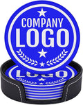 Custom Leather Coasters with Logo by Handmade