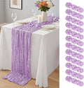 12 Pack Lavender Cheesecloth Table Runner 10Ft, Lilac Purple Table Runners 21.5 by Yemosa