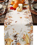 White Golden-Yellow Pumpkin Fall Table Runner 36 Inches Long, Thanksgiving by Unknown