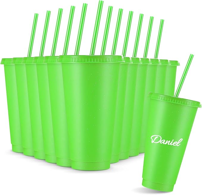 Amyhill 12 Pcs Reusable Glitter Cups by Amyhill