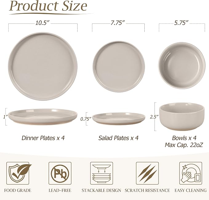 LIANYU Plates and Bowls Dish Sets - Image 3