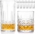 Moretoes Drinking Glasses, 12 Piece Crystal Glass Cups | Mixed Glassware Set by Moretoes