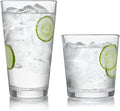 Libbey Preston Tumbler and Rocks Glass Cups Set, All Purpose Everyday Drinking Glasses Set of 16, Glassware Drinking Glasses for Birthdays, Dinners