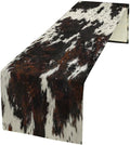 Cow Skin Print Table Runner, Cotton Linen Rustic Cottage Country Farm Animal by SHElifestyle