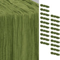 20 Pack Olive Green Cheesecloth Table Runner 35x120 Inch 10Ft Rustic Gauze by SuBleer