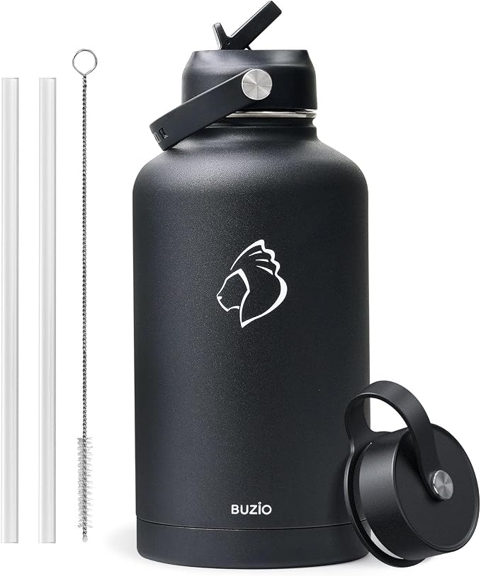 BUZIO 87oz Insulated Water Bottle Triple Wall Vacuum Stainless Steel | Half - Image 4