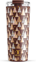 Meoky 24 oz Insulated Travel Coffee Mug: Leak Proof Lid, Cocoa Geometry | by MEOKY