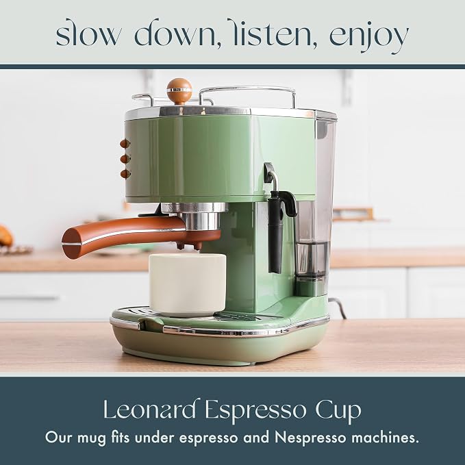 Folk Ceramics Leonard Ceramic Espresso Cups | Modern Stackable Demitasse Mugs - Image 6