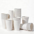 MOUMOULIFE Disposable Paper Coffee Cups 16 oz 100 Count, Leak-Proof White by moumoulife