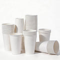 MOUMOULIFE Disposable Paper Coffee Cups 16 oz 300 Count, Leak-Proof White by moumoulife