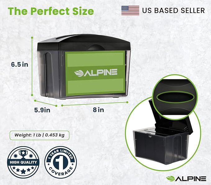 Alpine 6 Pack Tabletop Commercial Napkin Dispenser Restaurant Napkin Holder - Image 4