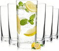 Highball Glasses Set of 6, 13oz Tall Drinking Glasses, Water Glass by PureGlassPureStyle