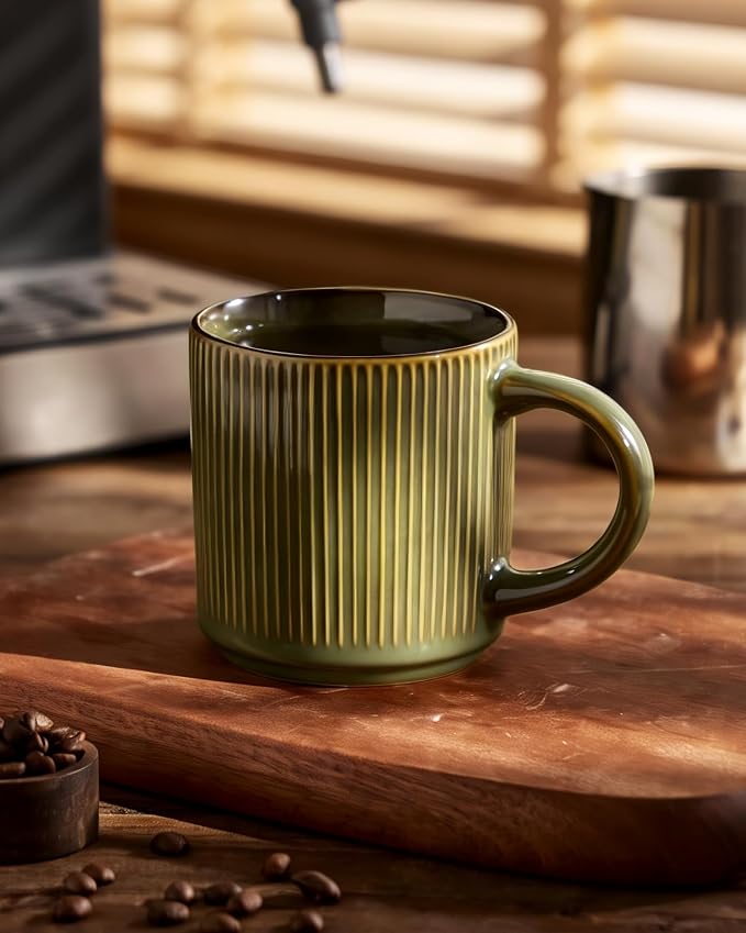 famiware Coffee Mug Set for 6, Star 12 oz Catering Mugs Cup Set - Image 4