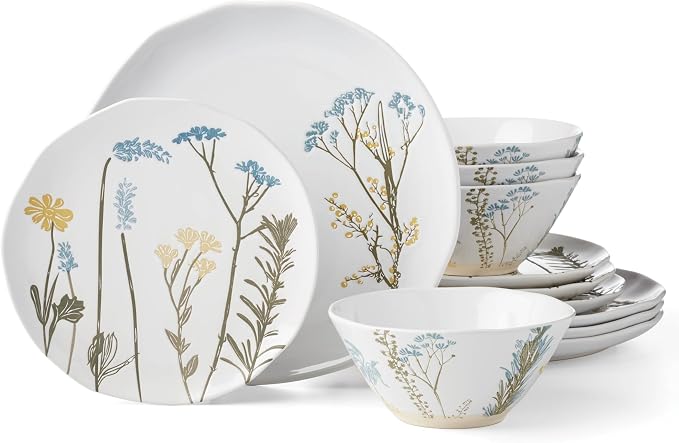 Lenox 896601 Wildflowers 12-Piece Dinnerware Set by Lenox