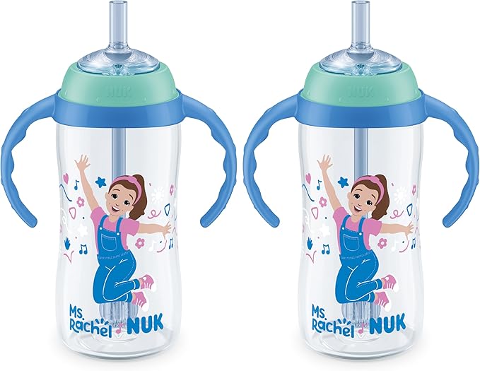 NUK First Choice Ms. Rachel Learner Straw Sippy Cup, 10 oz. Baby and Toddler Cup by Unknown