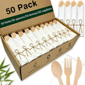 Pre Rolled Bamboo Silverware Set by Unknown