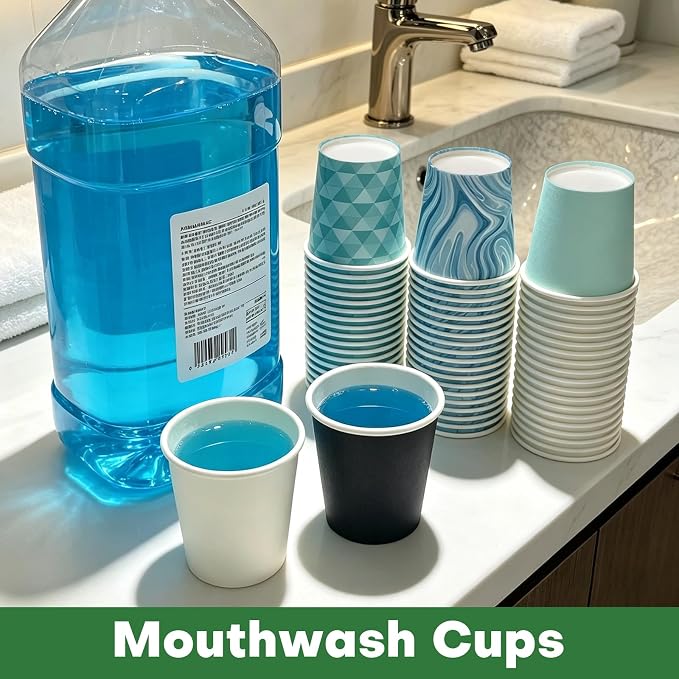 300 Pack 3 oz Bathroom Cups, BPA-Free Disposable Mouthwash Cups, Stackable - Image 5
