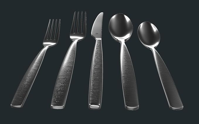 Engraved Silverware Set for 8 | 18/10 Stainless Steel Flatware - Image 2