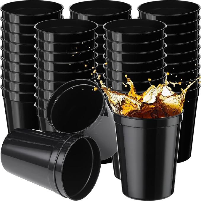 Yungyan 50 Pack 16 oz Stadium Cups Reusable Plastic Cups Blank Drink Stadium by Yungyan